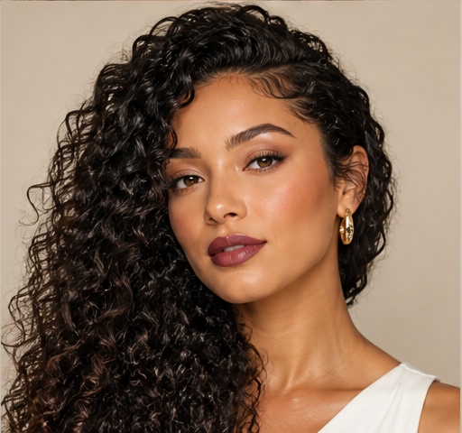 Side-Part Curls